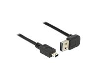DeLOCK 1 m, USB 2.0-A – USB 2.0 Mini USB A-kabel Mini USB B zwart