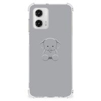 Motorola Moto G73 Stevig Bumper Hoesje Grijs Baby Olifant