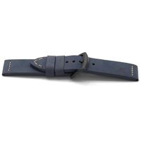 Horlogeband Universeel I608 Leder Blauw 24mm - thumbnail