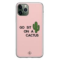 iPhone 11 Pro siliconen hoesje - Go sit on a cactus