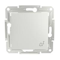 Schneider Electric Asfora EPH0870121D knop inbouw belsymbool 10A - 250V AC, steekklemmen, wit