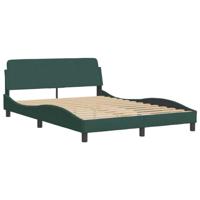 vidaXL Bedframe met hoofdeinde fluweel donkergroen 120x200 cm, bed, bed ombouw, eenpersoonsbed, bedbodem, slaapkamermeubel, 1 persoonsbed, logeerbed