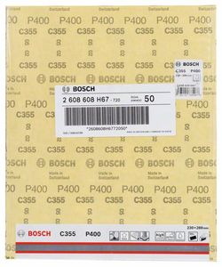 Bosch Accessories C355 2608608H67 Schuurblad Korrelgrootte (num) 400 (b x h) 230 mm x 280 mm 1 stuk(s)