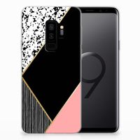 Samsung Galaxy S9 Plus TPU Hoesje Zwart Roze Vormen