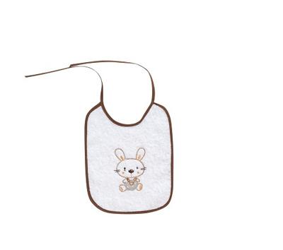 Interbaby slabbetje Konijn junior 25 x 20 cm katoen