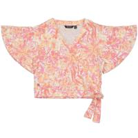 Quapi Meisjes blouse - Boudy - AOP bloemen wit