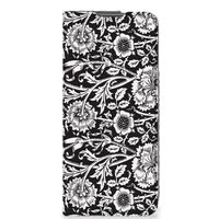 OnePlus Nord CE 2 5G Smart Cover Black Flowers - thumbnail