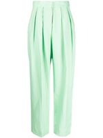 Stella McCartney pantalon ample à plis - Vert