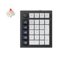 Keychron Q0 Max QMK Aangepast numeriek toetsenbord, 2,4 GHz/Bluetooth 5.1/bedrade verbinding, RGB-licht, Hot Swappable Gateron Jupiter mechanische schakelaar, volledig aluminium, compatibel met Mac
