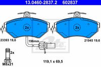 Remmenset, remschijf ATE, Remschijftype: Geventileerd: , Inbouwplaats: Vooras, u.a. für Audi, VW, Seat - thumbnail