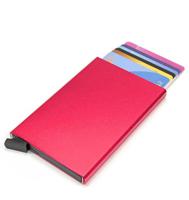 DSTRCT Figuretta - Cardholder roze metallic Roze Aluminium Pasjeshouders