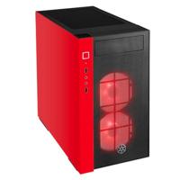SilverStone SST-RL08BR-RGB - Red Line Mini Tower Micro ATX Gaming Computer Case, Volledig Gehard Glas, Zwart