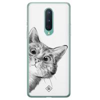 OnePlus 8 siliconen hoesje - Peekaboo