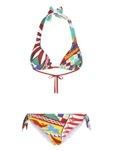 Dolce & Gabbana bikini à imprimé Carretto - Rouge