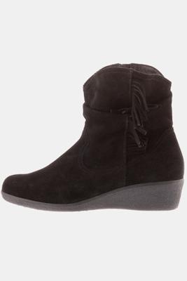 Ulla Popken Enkellaarsjes, suède, wijdte H - Grote Maten