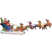 Konstsmide 4205-000 LED-decor Kerstman met slee en rendieren RGBW LED Bont Schakelaar - thumbnail