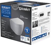 Duravit Wandtoiletset COMPACT RIMLESS ME by Starck diep, 370 x 480 mm wit