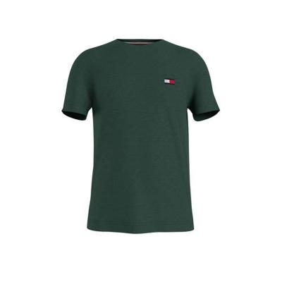 Tommy Hilfiger T-shirt van biologisch katoen donkergroen