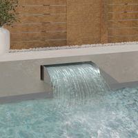 Waterval met LED's 60x34x14 cm roestvrij staal 304