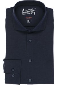 Pure Functional Slim Fit Jersey shirt marine, Effen