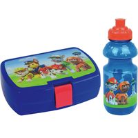 Paw Patrol lunchbox set voor kinderen - 2-delig - blauw - kunststof - thumbnail