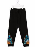 Marcelo Burlon County Of Milan Kids pantalon de jogging à imprimé ailes - Noir - thumbnail