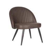 LABEL51 Fauteuil Enzo - Antraciet - Microfiber