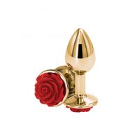 NS Novelties - Rear Assets Rose Aluminium Buttplug Small Rood