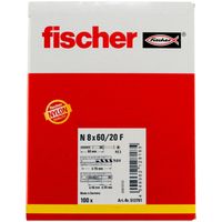 Fischer 513701 schroefanker & muurplug 100 stuk(s) Schroef- & muurplugset 60 mm - thumbnail