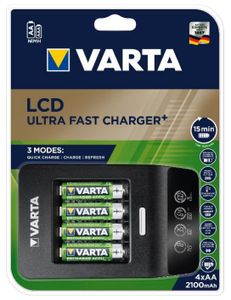 Varta LCD Ultra Fast Ch.+ 4x 56706 Batterijlader NiMH AAA (potlood), AA (penlite)