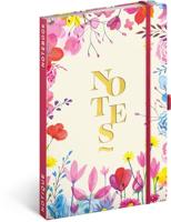 NOTIQUE Notitieboek, gelinieerd met elastiek, 13 x 21 cm, ca. A5, designer hardcover notebook, notitieblok, notitieboek, dagboek, dagboek voor volwassenen, dames (lente)