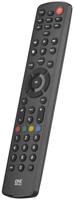 One For All URC1280 Contour 8 Universele Afstandsbediening, Besturing Van 8 Eindapparaten, Voor Tv/Smart Tv Set, Dvd Blu-Ray, Aux En Audioapparatuur, Zwart