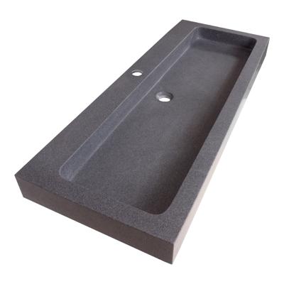 Sanituba Grey Stone wastafel graniet met kraangat 120cm