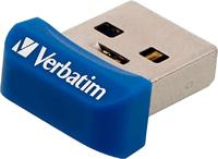 Verbatim Store 'n' Stay NANO USB 3.0-drive - 64 GB, USB-Stick met USB 3.0-interface, super plat Ontwerp, blauw