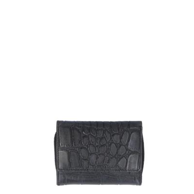 LouLou Essentials XS Vintage Croco black Dames portemonnee LouLou Essentials XS Vintage Croco black Dames portemonnee