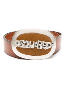 DSQUARED2 ceinture en cuir à logo - Marron