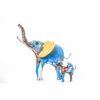 Metalen Olifant Multicolor (Small)