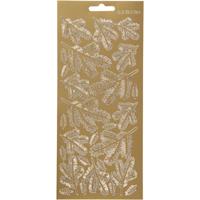 Creotime foliestickers Dennentakken 27 stuks goud