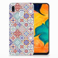 Samsung Galaxy A30 TPU Siliconen Hoesje Tiles Color - thumbnail