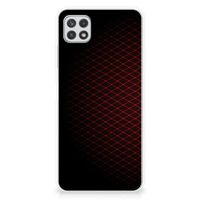 Samsung Galaxy A22 5G TPU bumper Geruit Rood - thumbnail