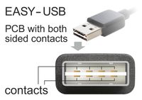 Delock USB-kabel USB 2.0 USB-A stekker, USB-mini-B stekker 1.00 m Zwart Vergulde steekcontacten, UL gecertificeerd 83378 - thumbnail