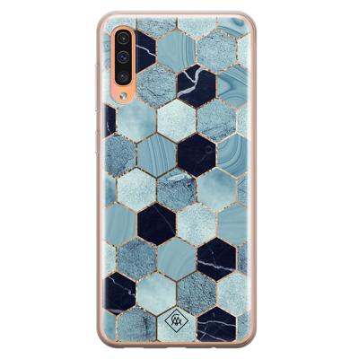 Samsung Galaxy A50/A30s siliconen hoesje - Blue cubes