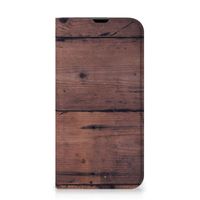 iPhone 13 Pro Book Wallet Case Old Wood - thumbnail