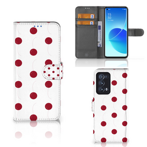 OPPO Reno 6 Pro Plus 5G Book Cover Cherries