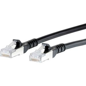 Metz Connect 1308453000-E RJ45 Netwerkkabel, patchkabel CAT 6A S/FTP 3.00 m Zwart Snagless 1 stuk(s)