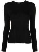 Lanvin long-sleeve ribbed-knit top - Noir