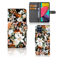 Hoesje voor Samsung Galaxy M53 Dark Flowers - thumbnail