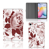 Hoes Samsung Galaxy Tab S6 Lite | S6 Lite (2022) Watercolor Flowers - thumbnail