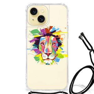 Apple iPhone 15 Stevig Bumper Hoesje Lion Color