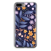 Flowers with blue leaves: iPhone 8 Plus Transparant Hoesje - thumbnail